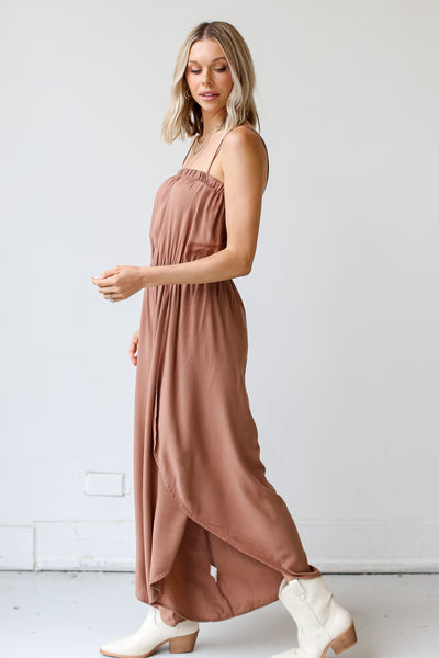 brown Jumpsuit side view
