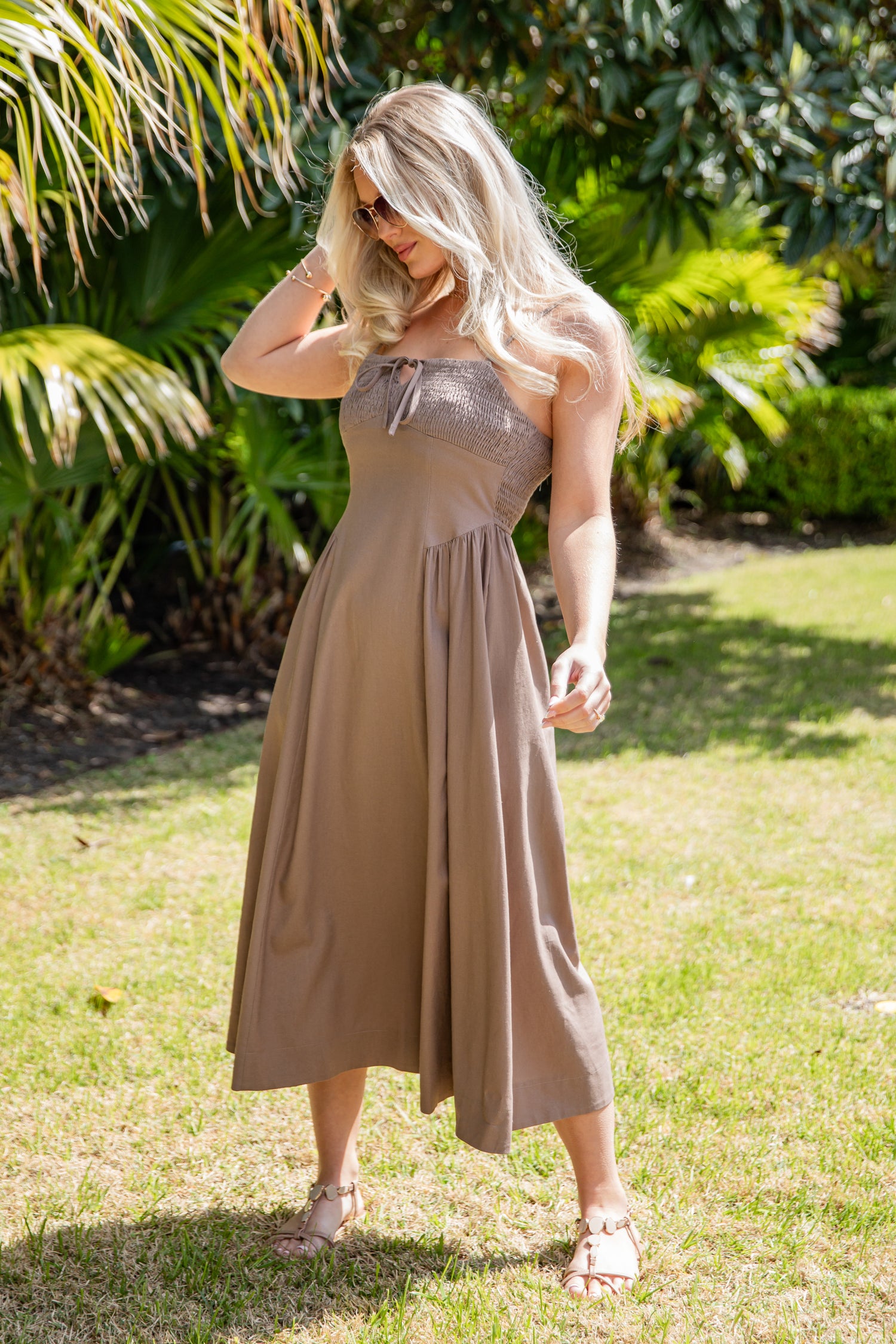 mocha brown dress Trendy Mocha Smocked Maxi Dress | Cute Women's Dresses
