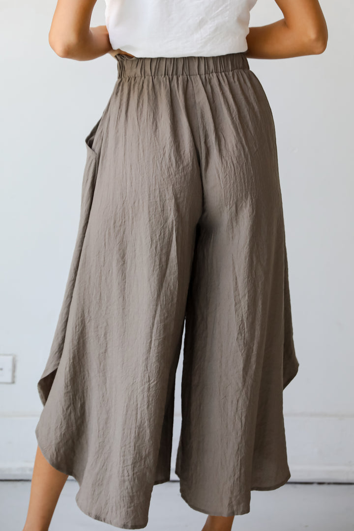 Carefree Energy Mocha Wide Leg Pants