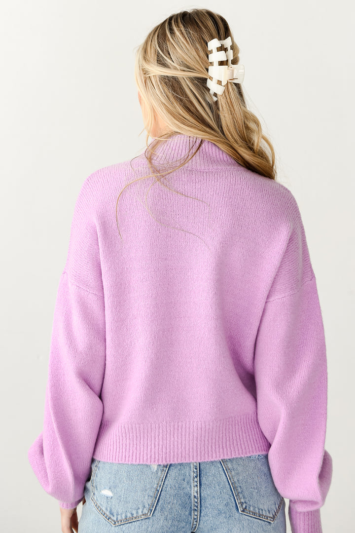 purple Oversized Sweater back view