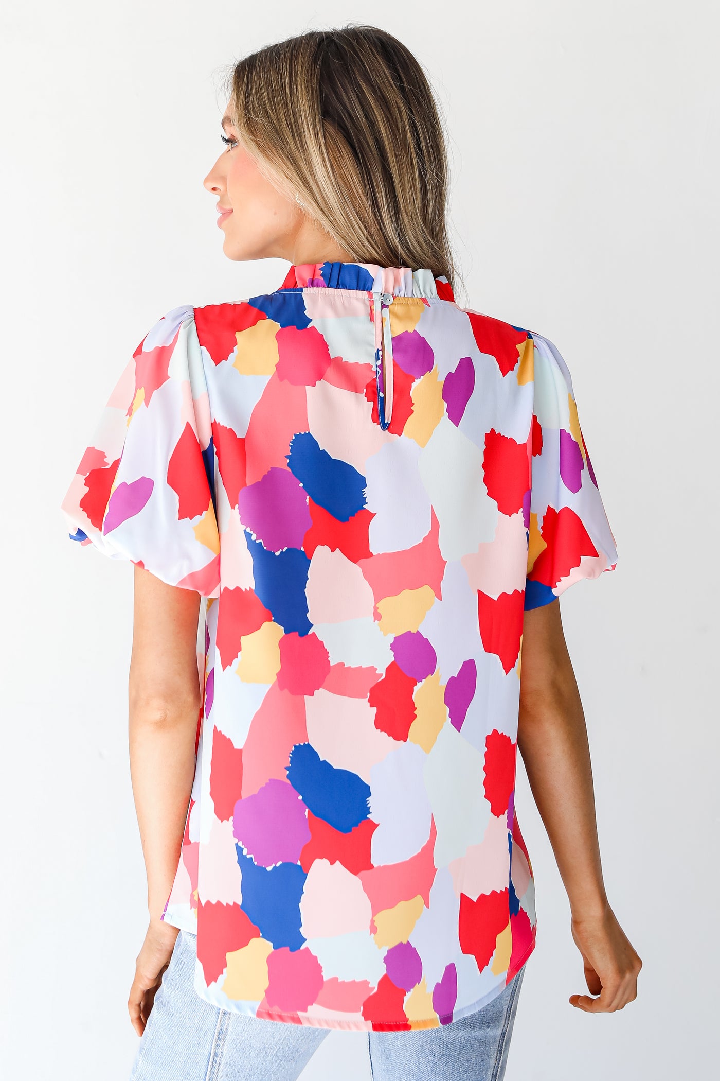colorful Blouse back view