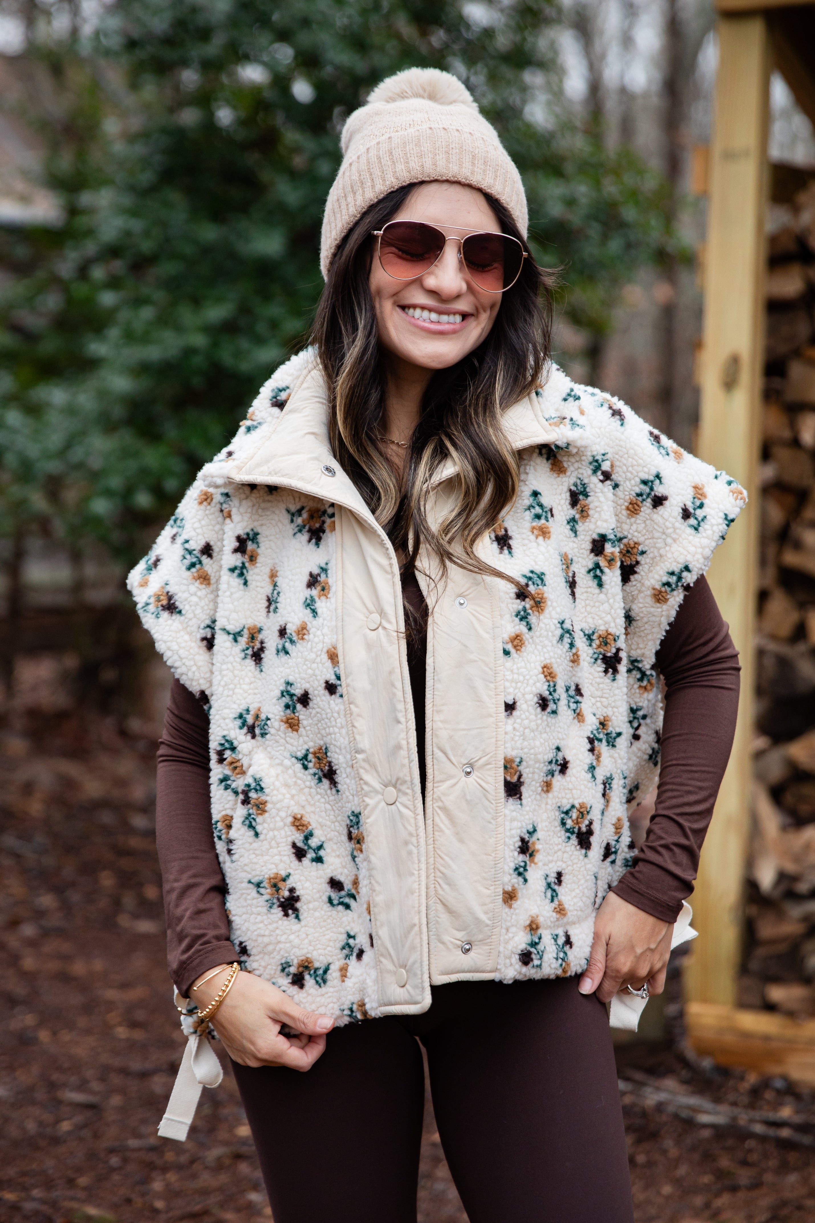 Northstill Ivory Sherpa Vest | Trendy Women's Outerwear | Dress Up