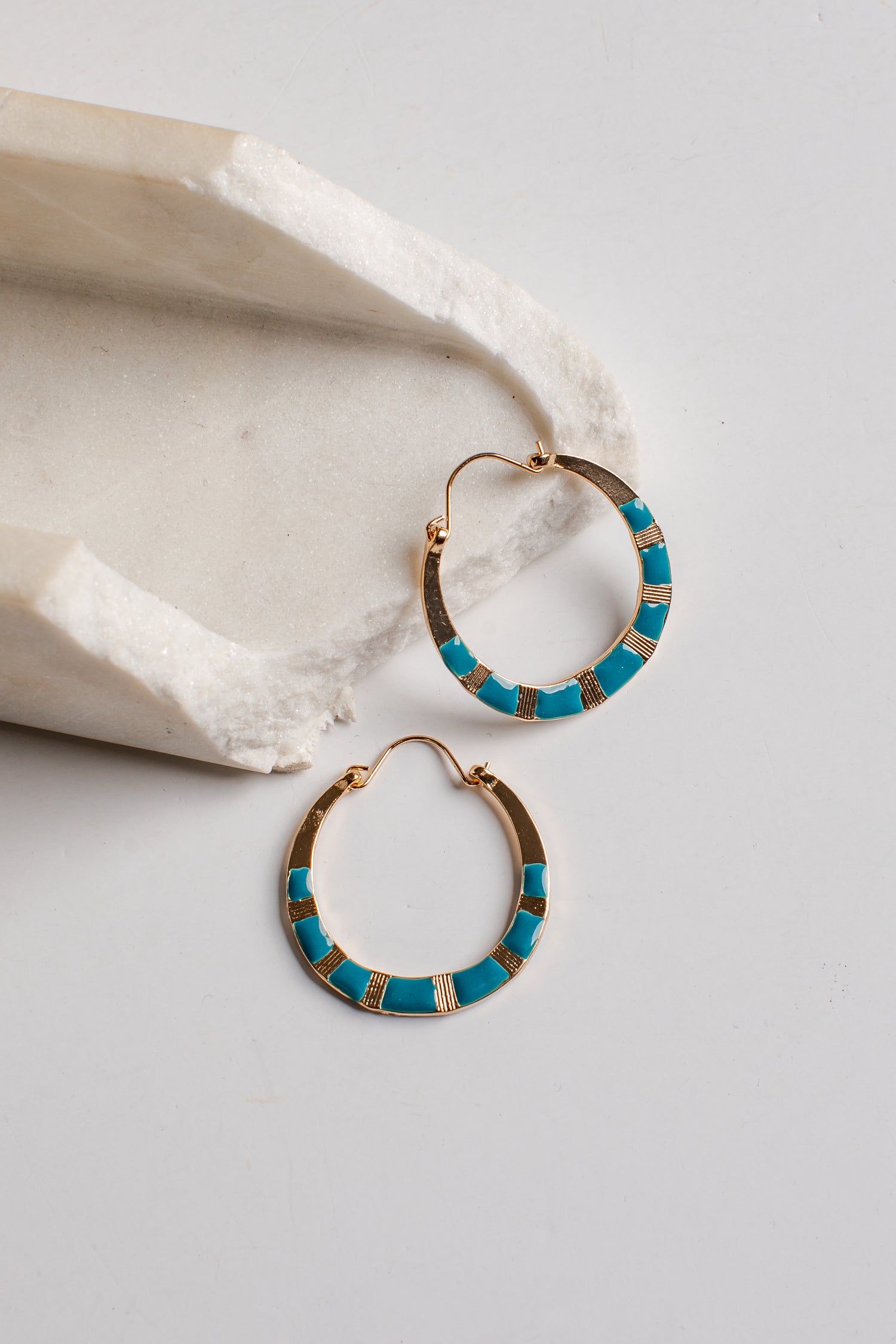 Camille Multi Stripe Hoop Earrings