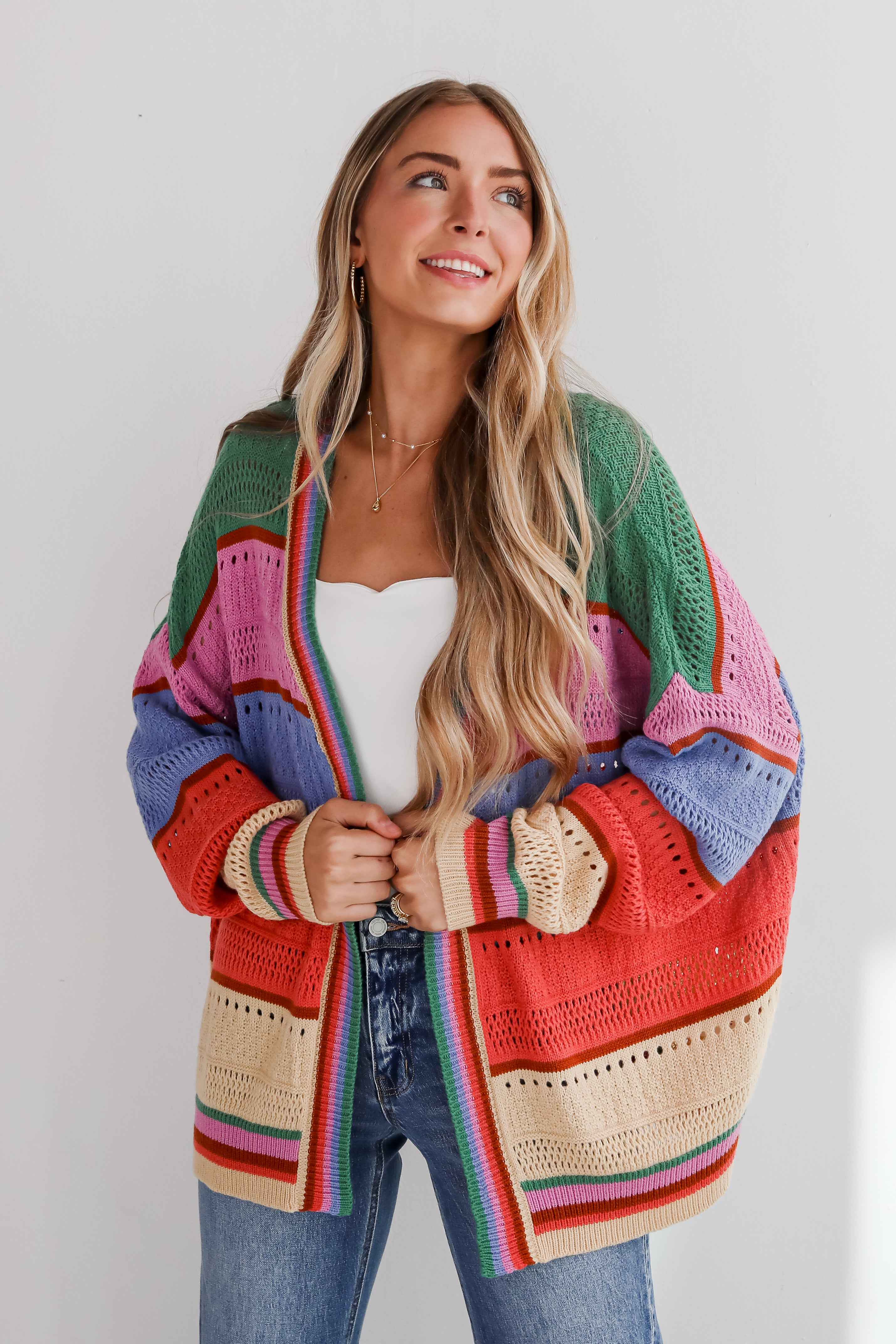 Got A Crush Multi Striped Cardigan