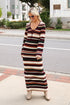 Comforting Cuteness Multi Striped Knit Maxi Dress