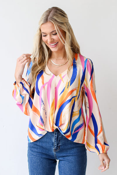 cute multicolored Blouse front view