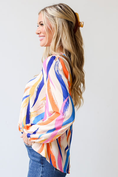 cute multicolored Blouse side view