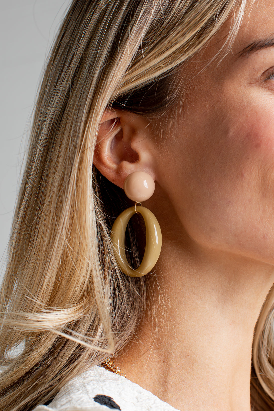 oval drop earrings