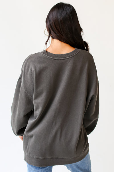 charcoal Nashville Pullover back view