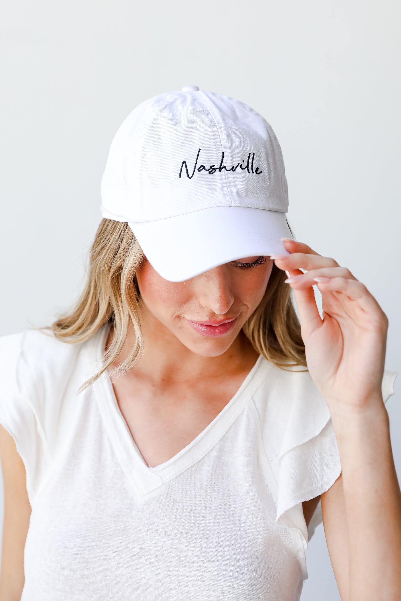 Nashville Script Embroidered Hat