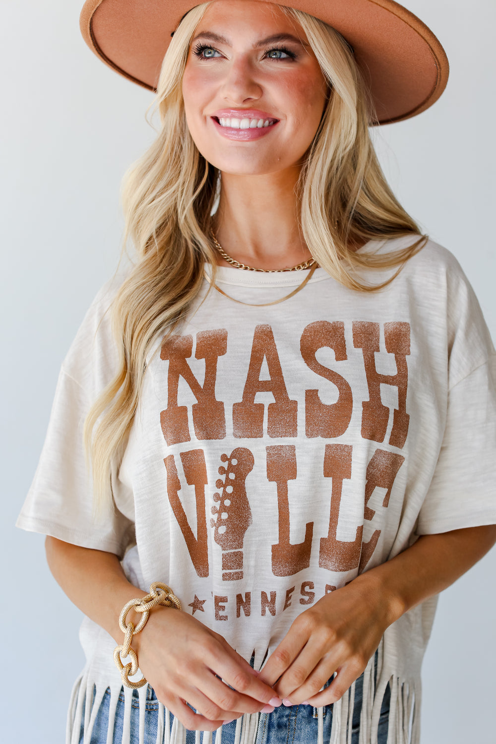 Nashville Tennessee Fringe Graphic Tee on model