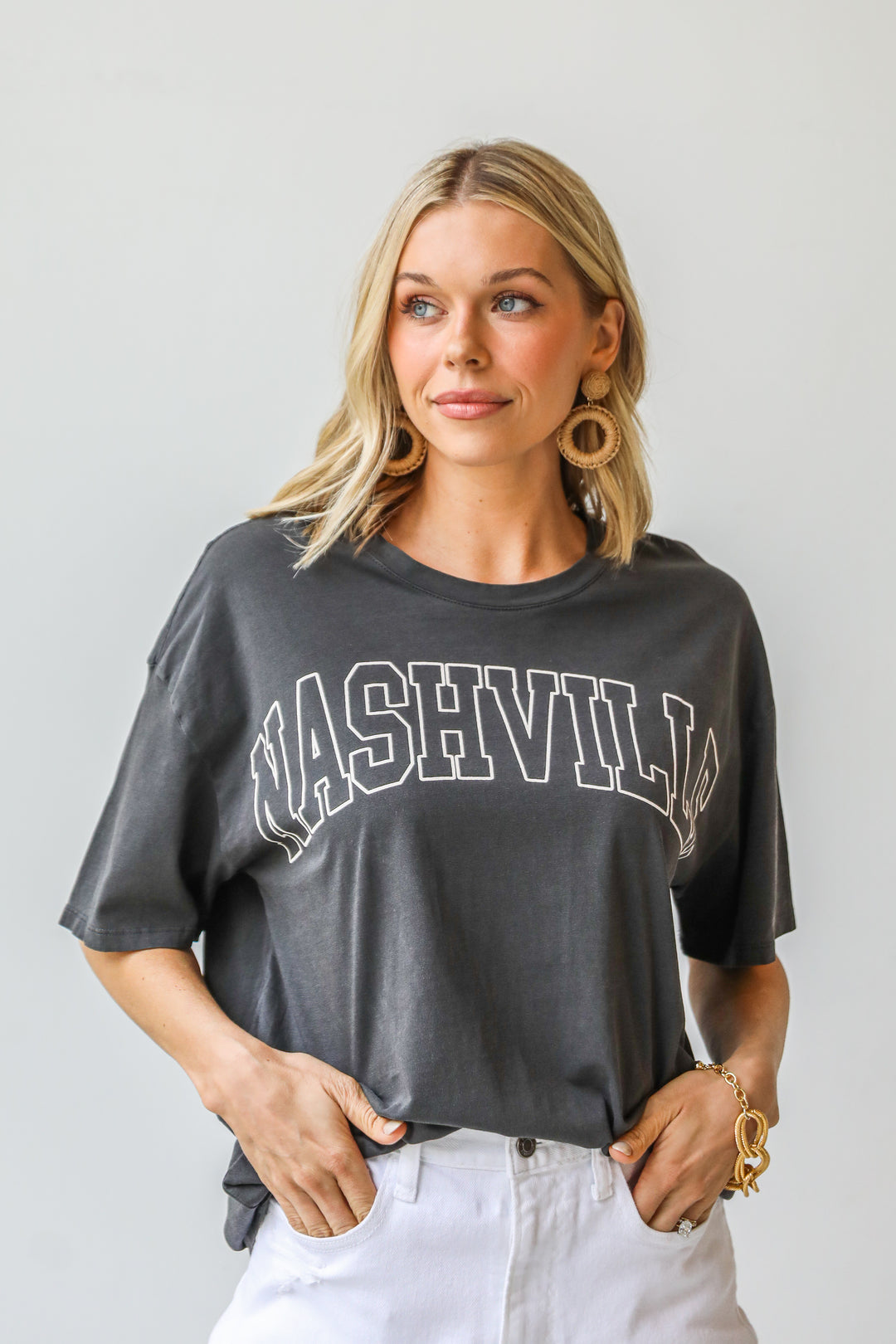 charcoal Nashville Graphic Tee