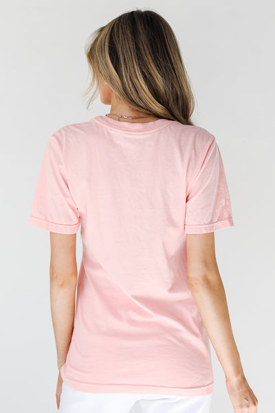 pink Nashville Tennessee Music City Graphic Tee back view