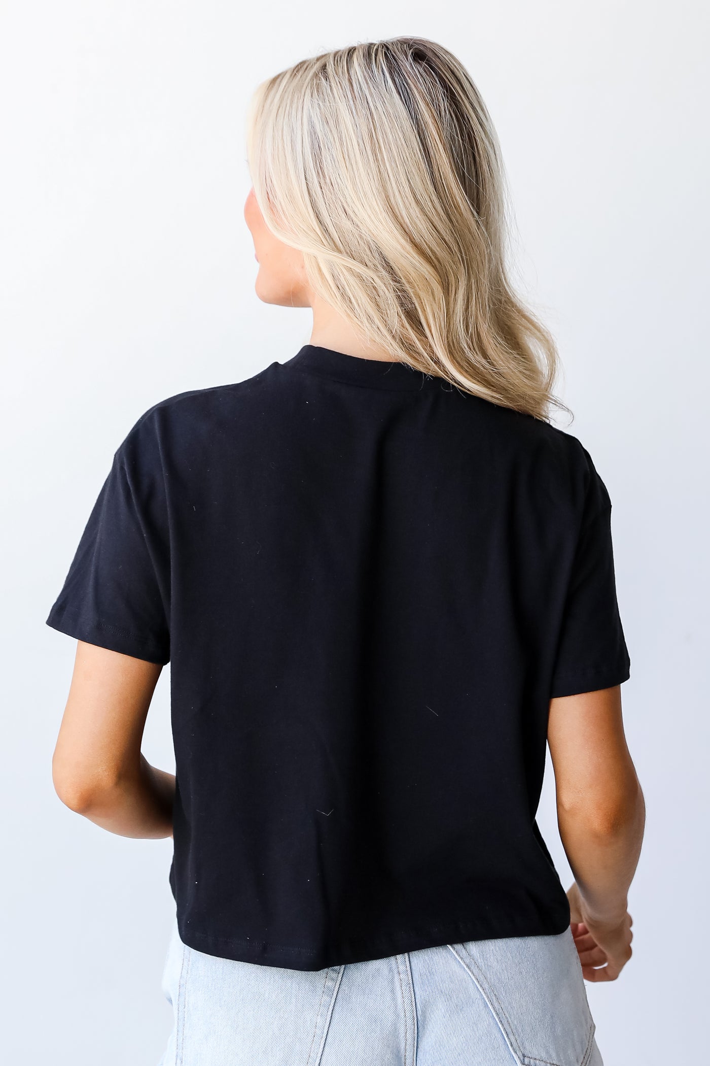 Black Nashville Tennessee Cropped Tee back view