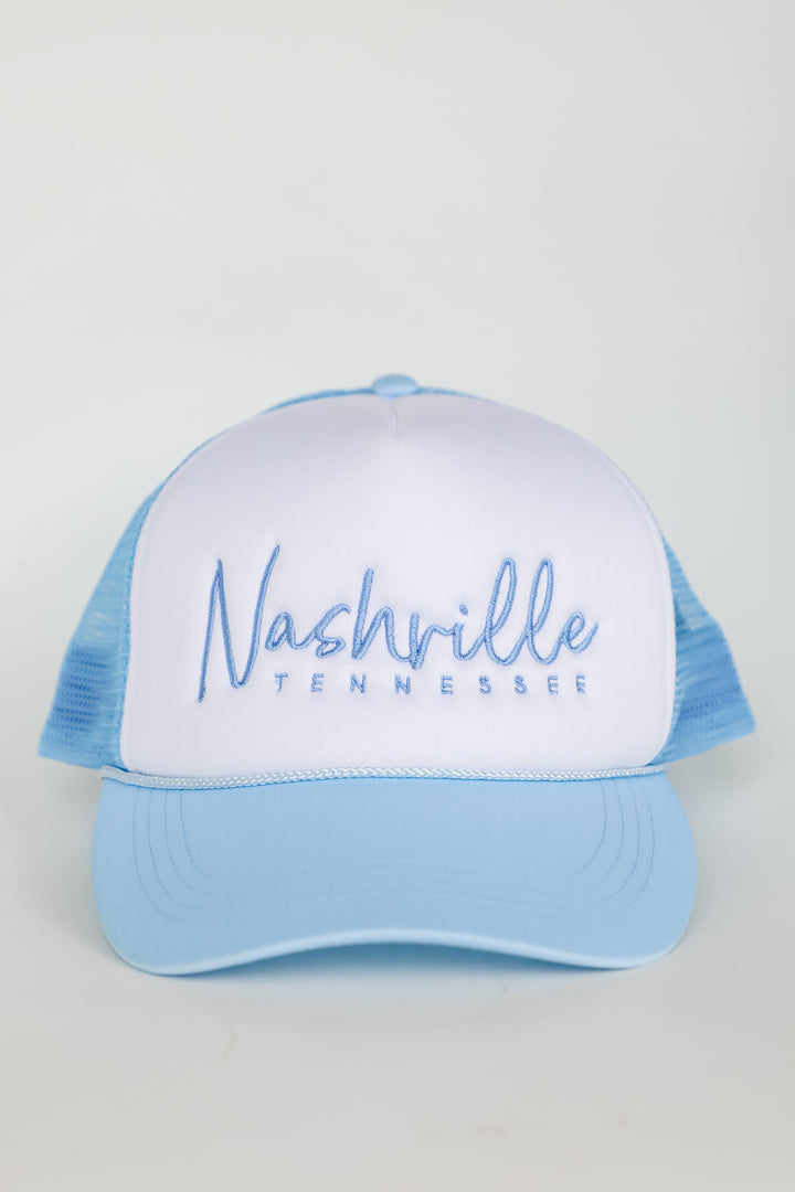Light Blue Nashville Tennessee Trucker Hat