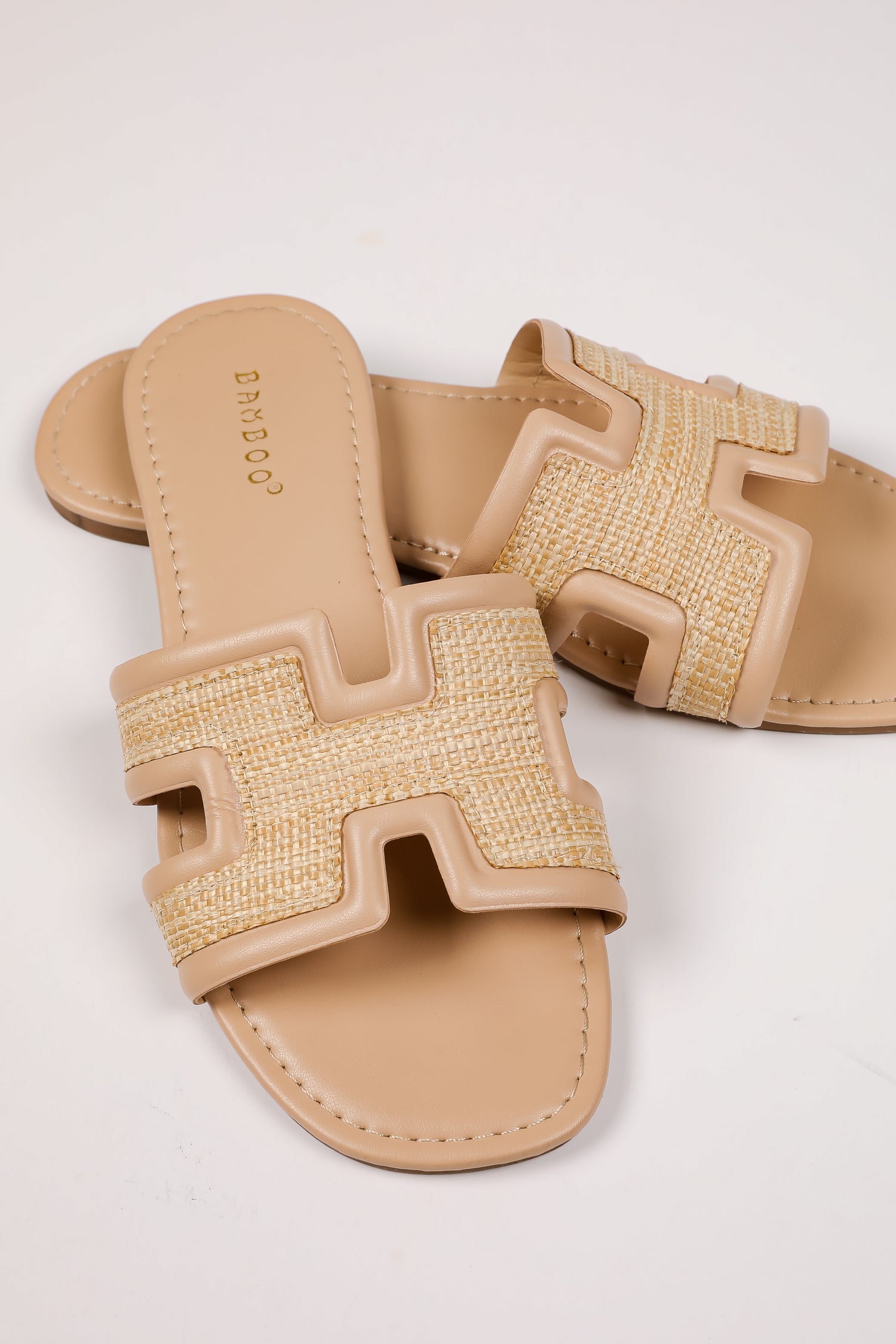 Sunny Days Ahead Natural Straw Slide Sandals