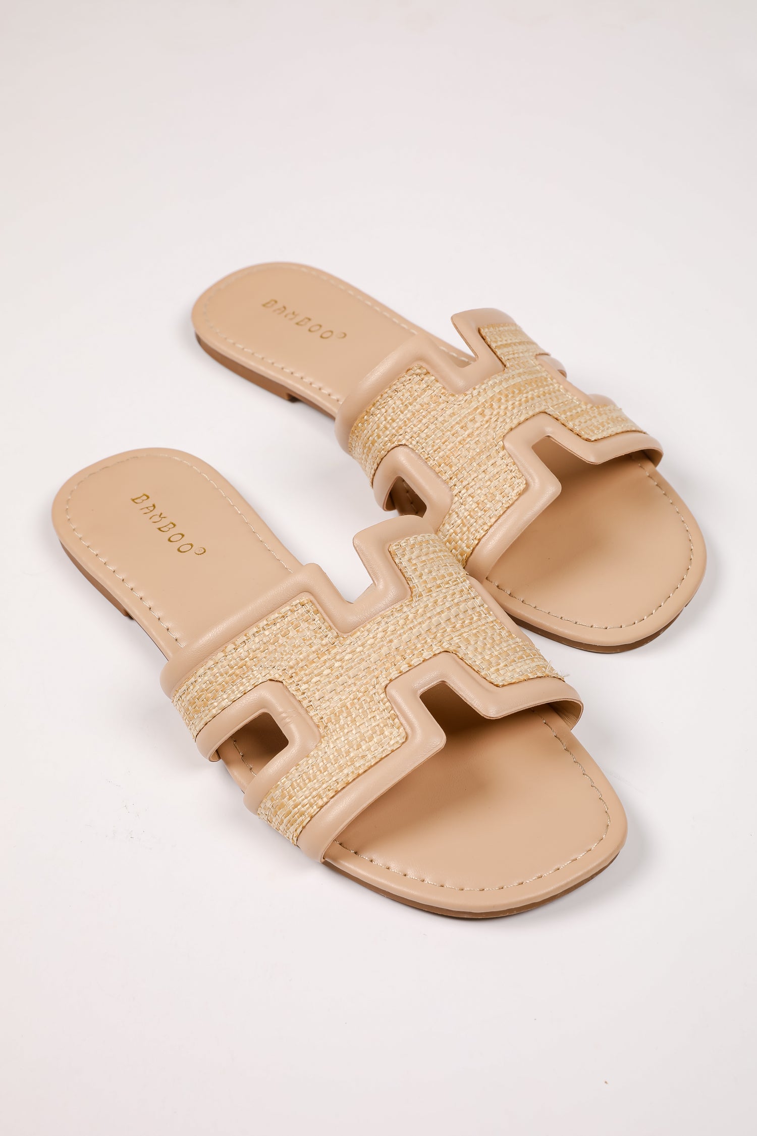 Sunny Days Ahead Natural Straw Slide Sandals
