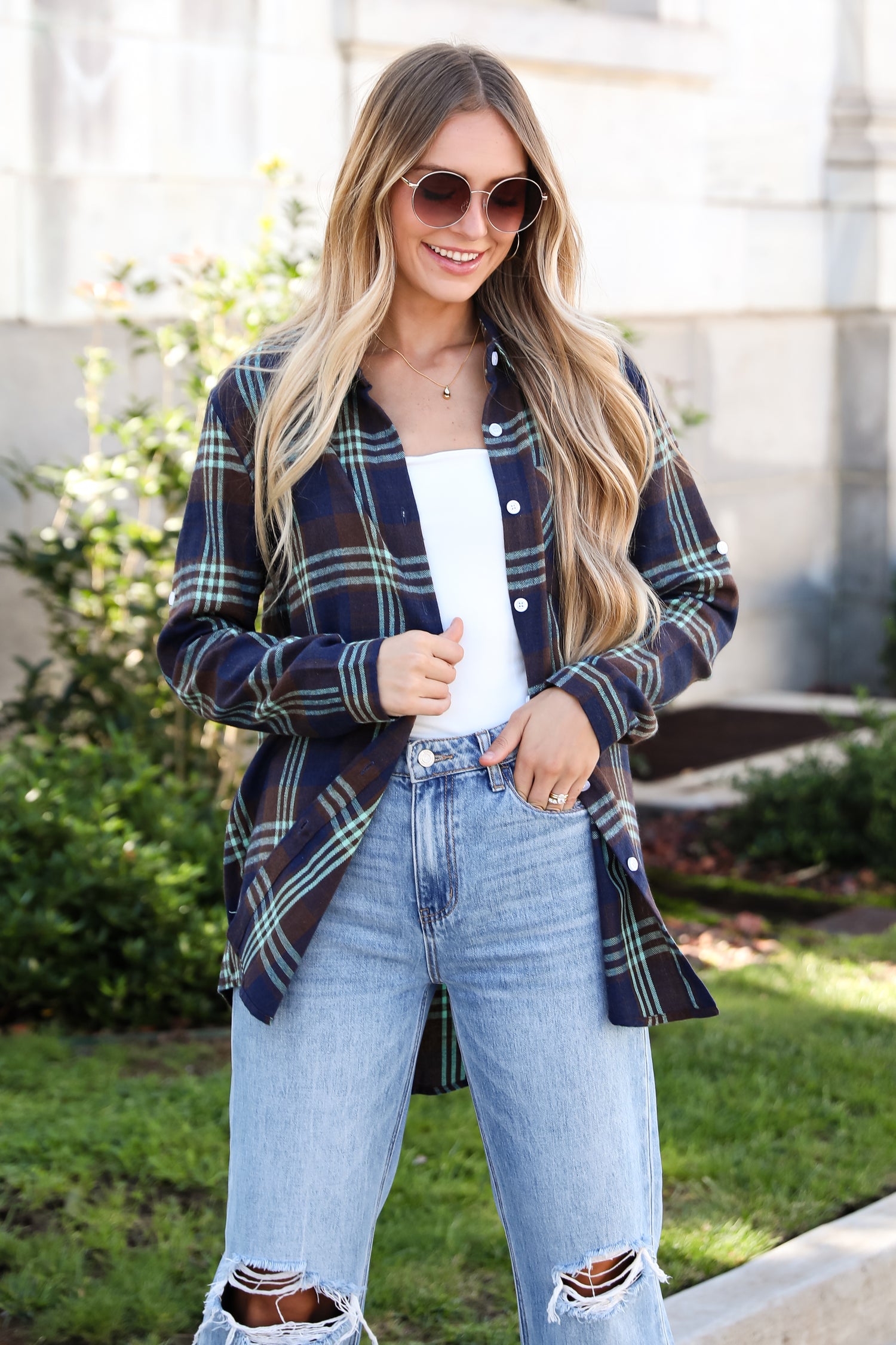 Perfectly Classic Navy Plaid Flannel