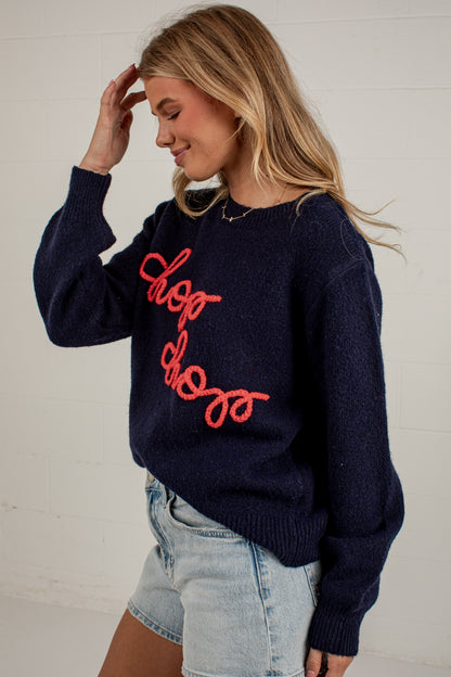 Chop Chop Navy Knit Sweater