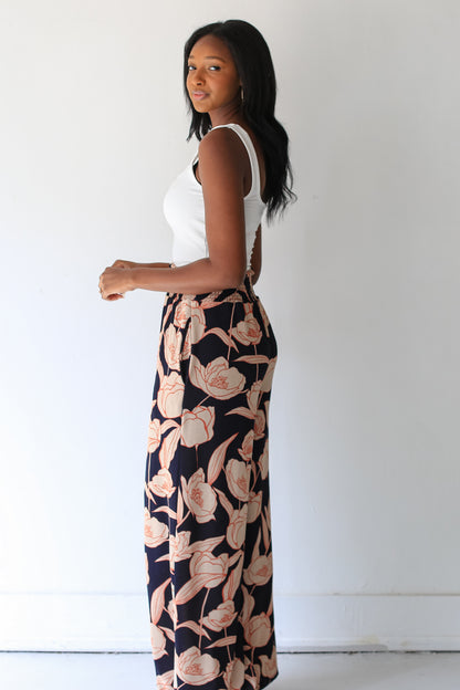 Floral Wide Leg Pants side view