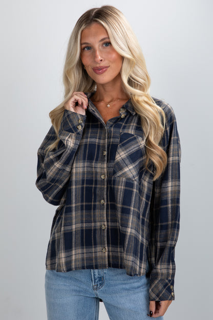 navy flannel