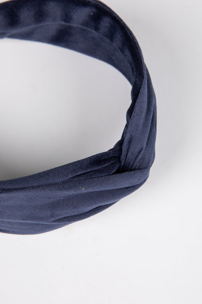 navy velvet headband