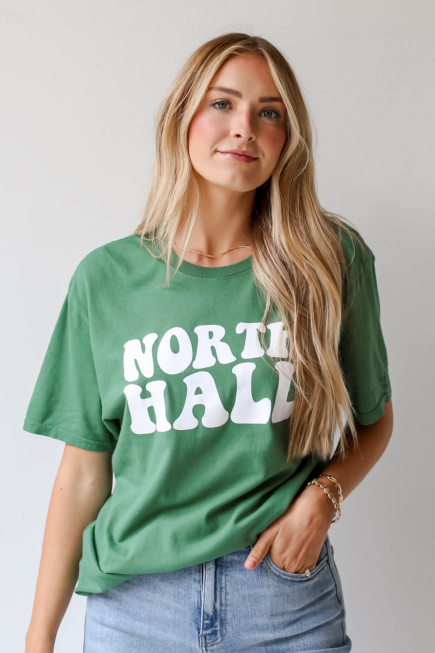 Green North Hall Tee front view
