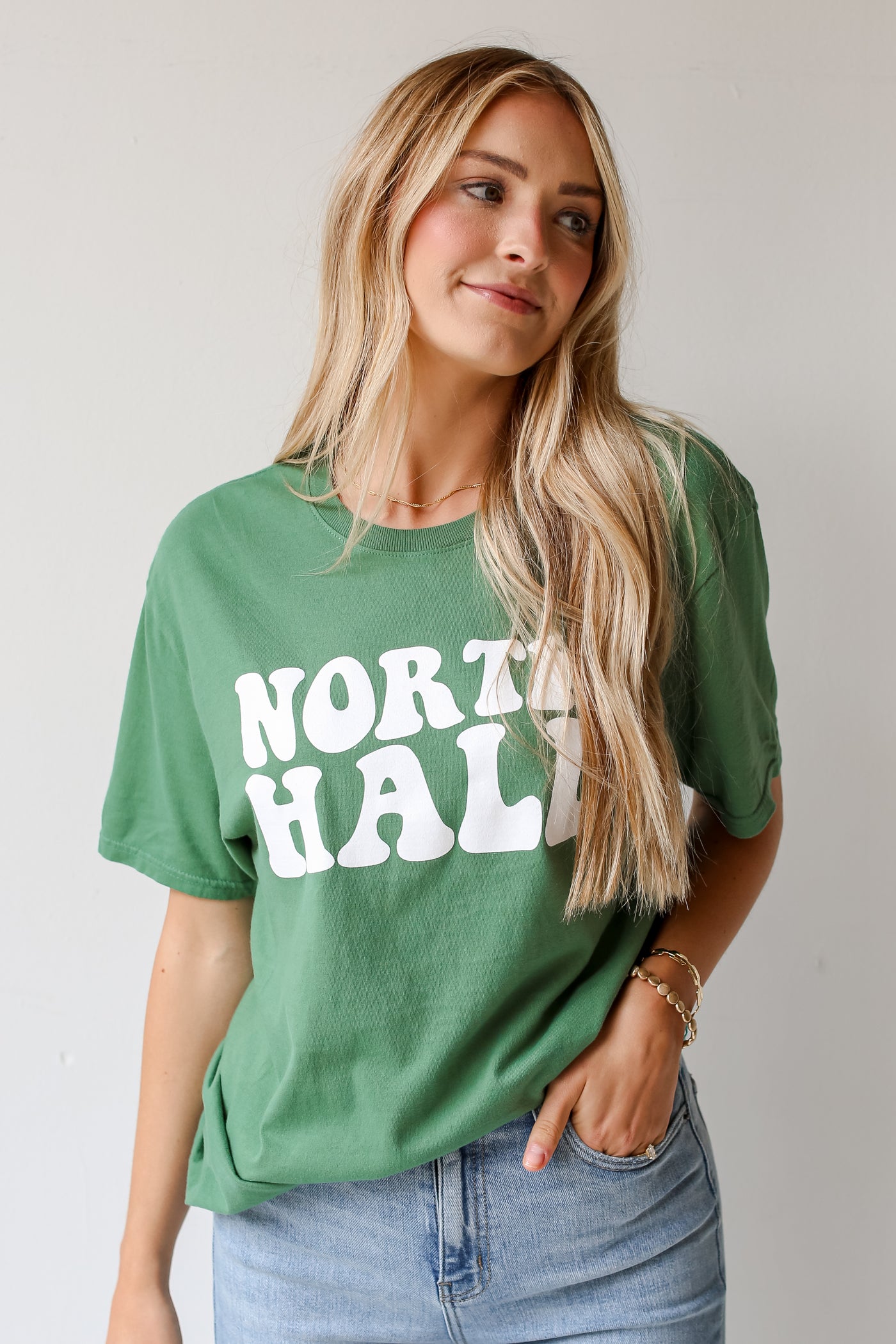 Green North Hall Tee front view