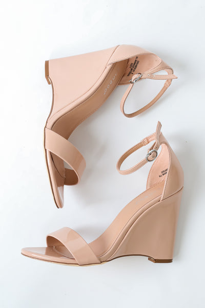 Part Of The Plan Nude Ankle Strap Wedges cute Nude Ankle Strap Wedges