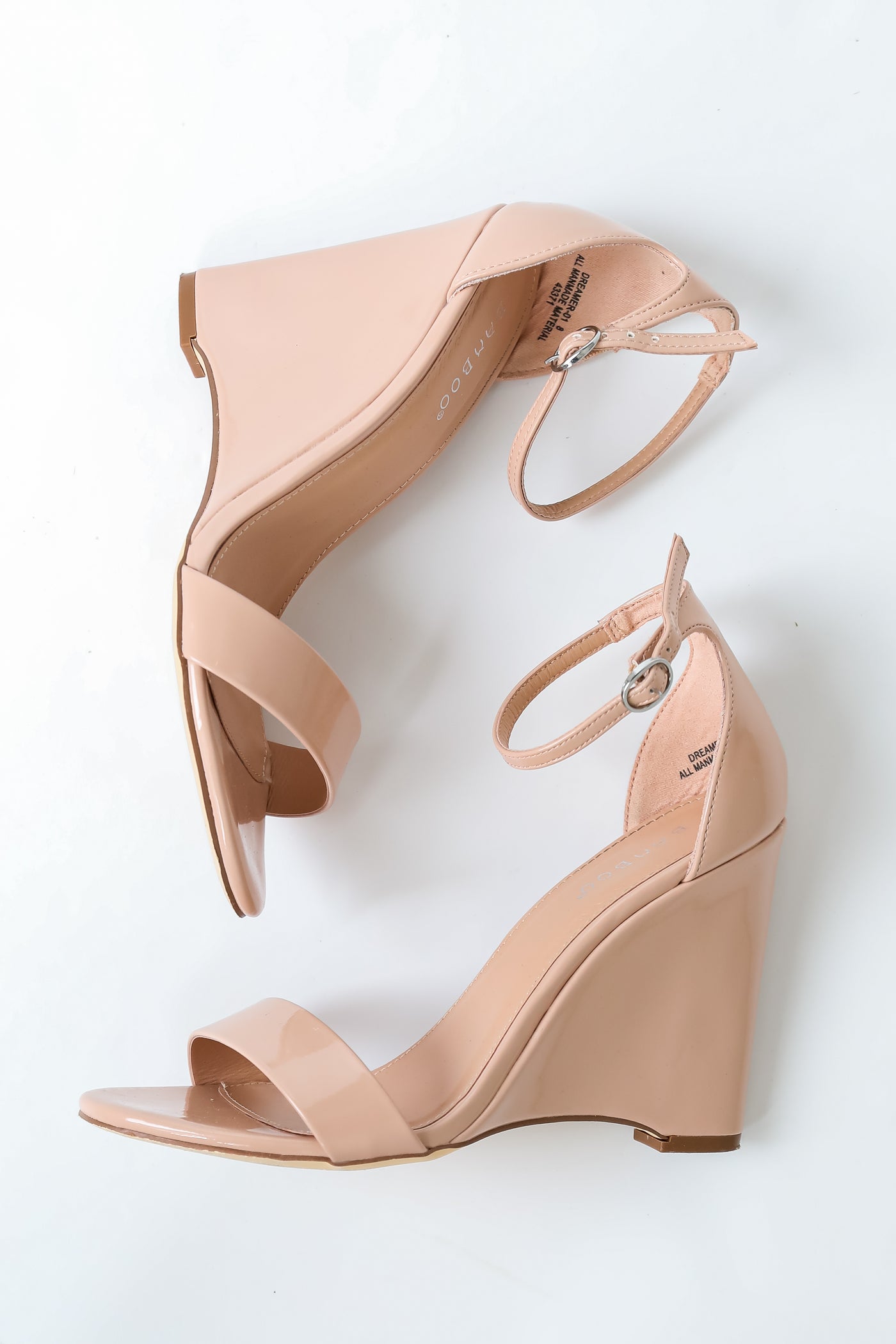 Part Of The Plan Nude Ankle Strap Wedges neutral heels