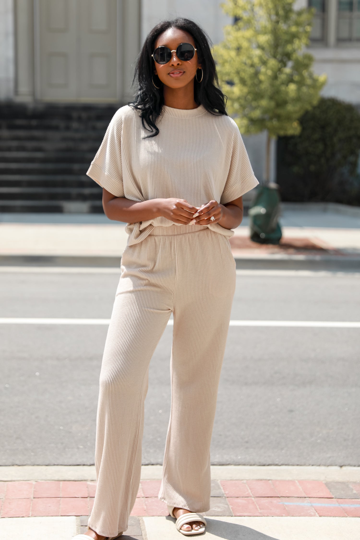 oatmeal Corded Lounge Pants