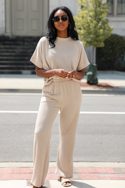 oatmeal Corded Lounge Pants