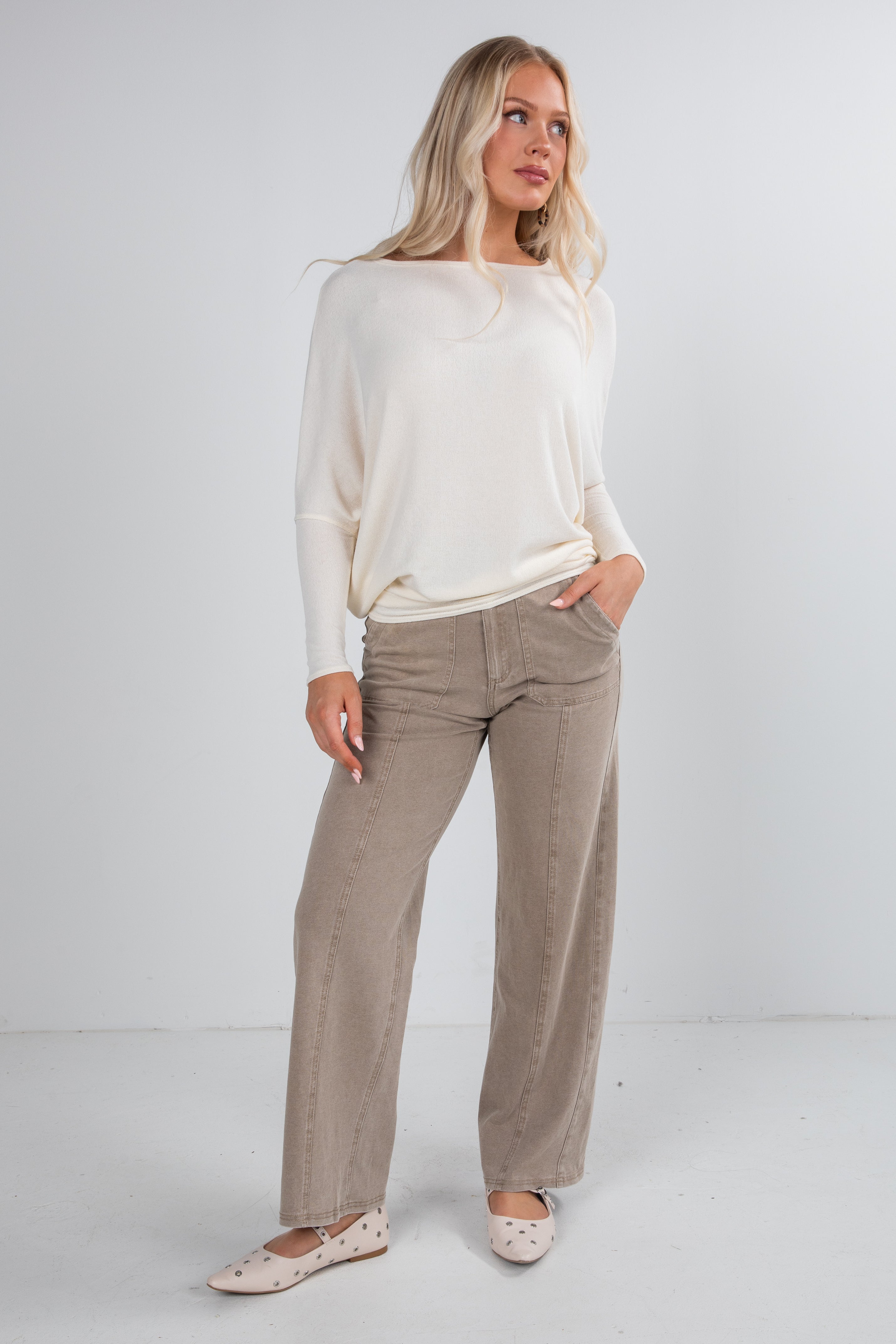 taupe pants