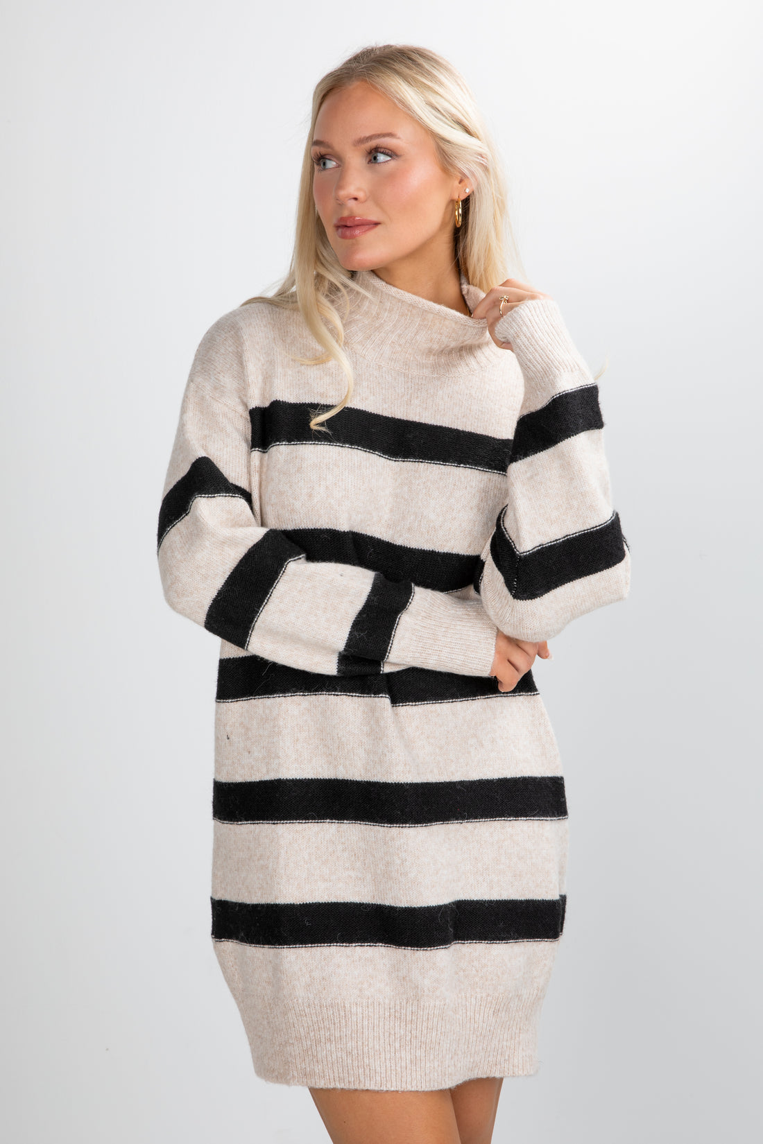 striped sweater dress