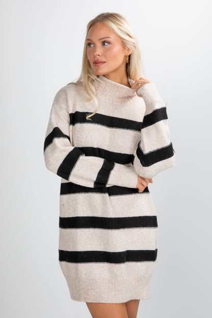 striped sweater dress