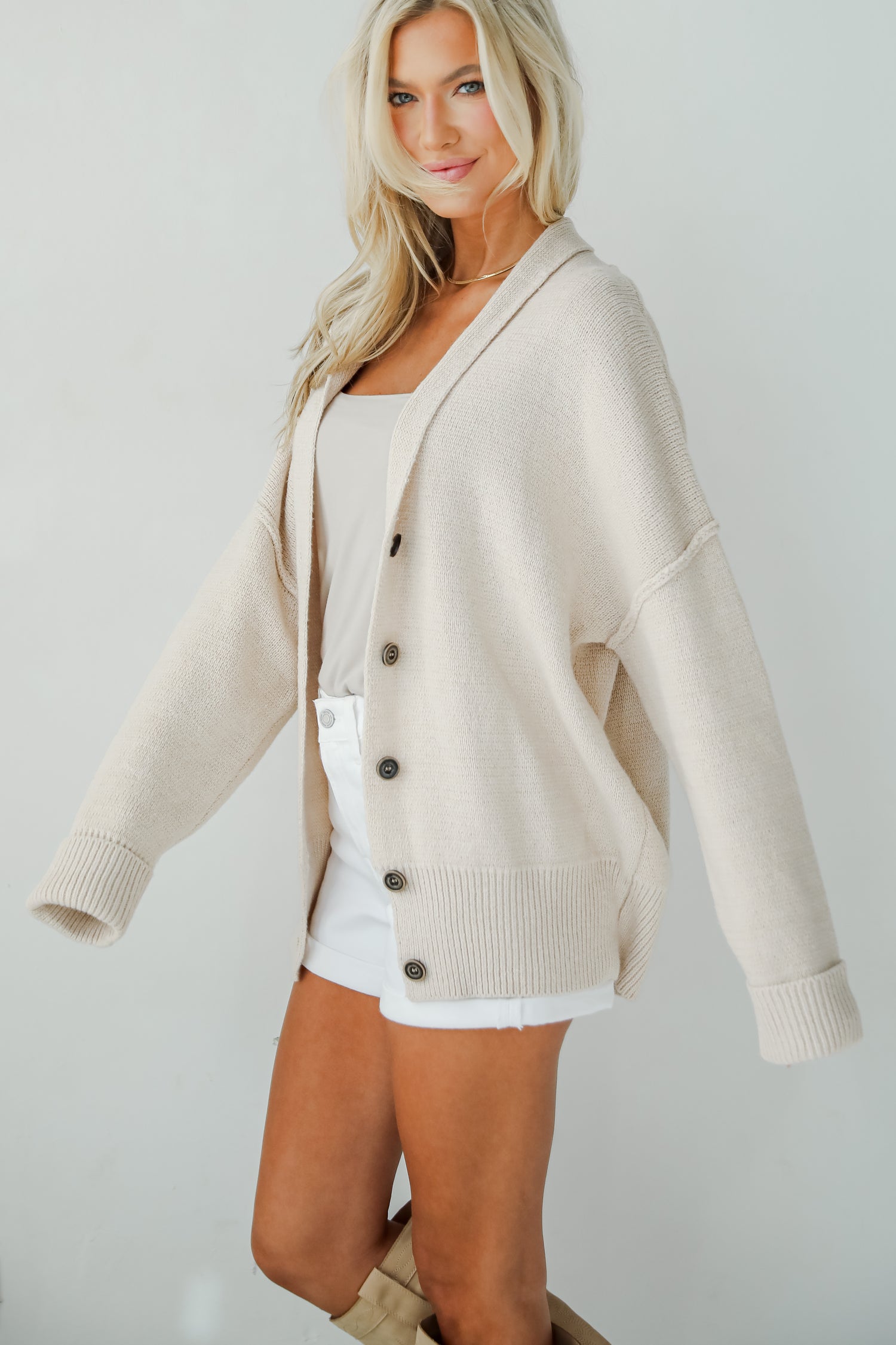 Coziest Layer Oatmeal Sweater Cardigan