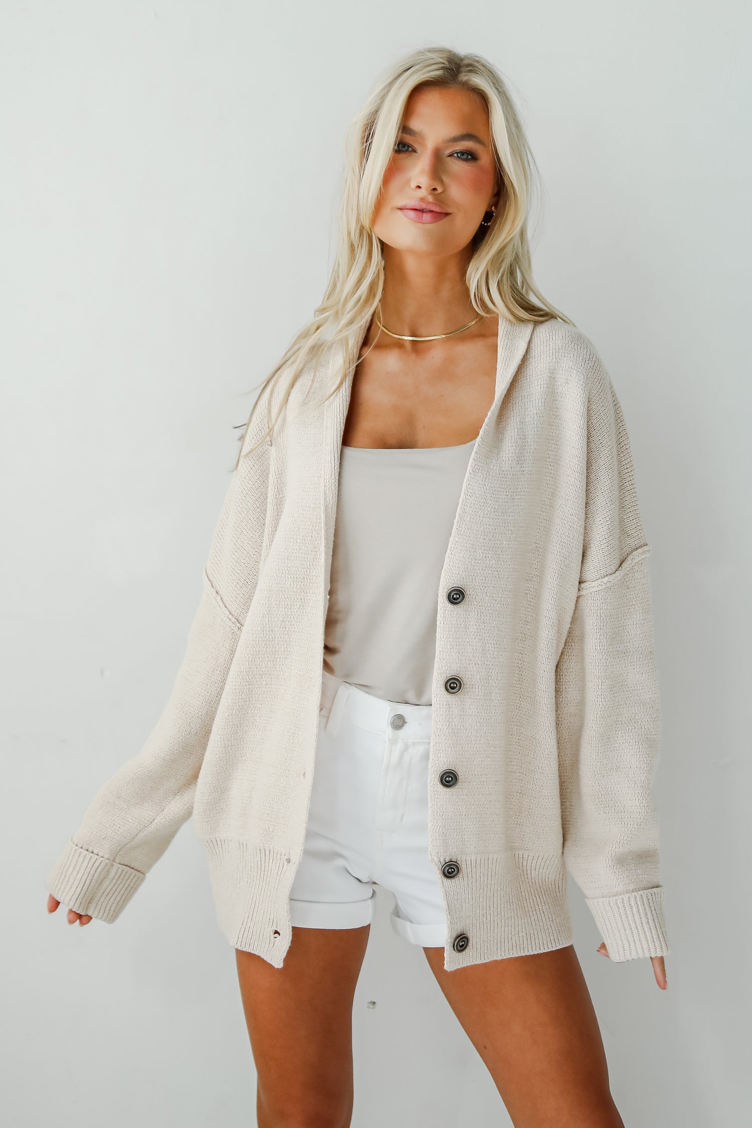 Coziest Layer Oatmeal Sweater Cardigan