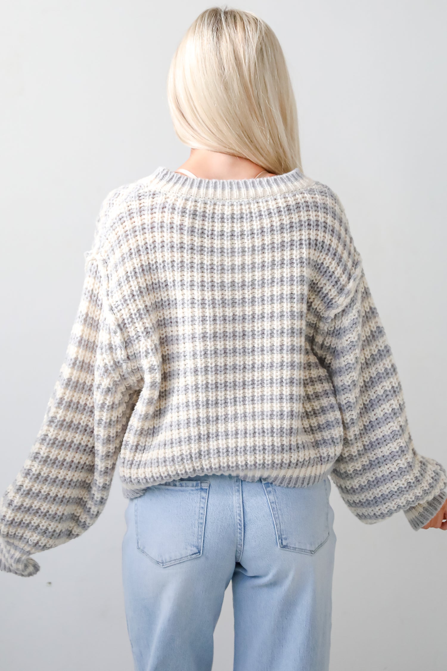 Windy Weather Ivory Striped Sweater