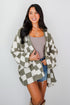 Marvelously Cozy Checkered Sweater Cardigan