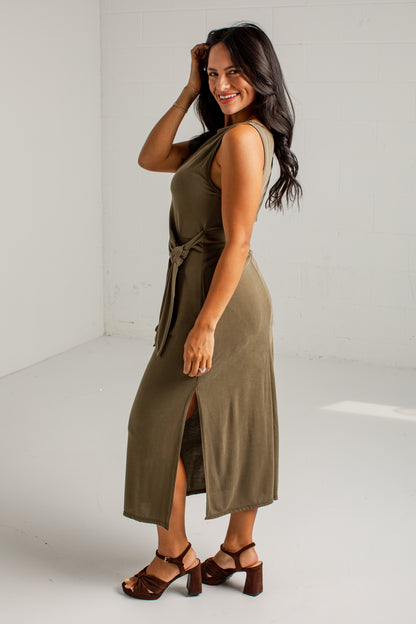An Evening Away Draped Maxi Dress
