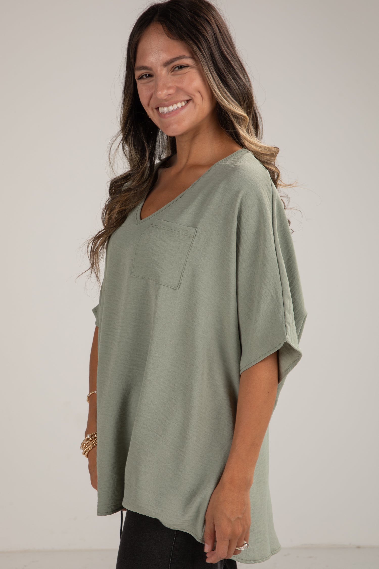 sage blouse