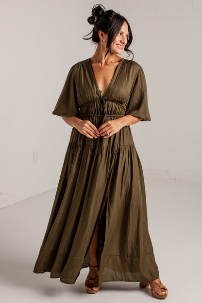 Beautifully Yours Puff Sleeve Maxi Dress