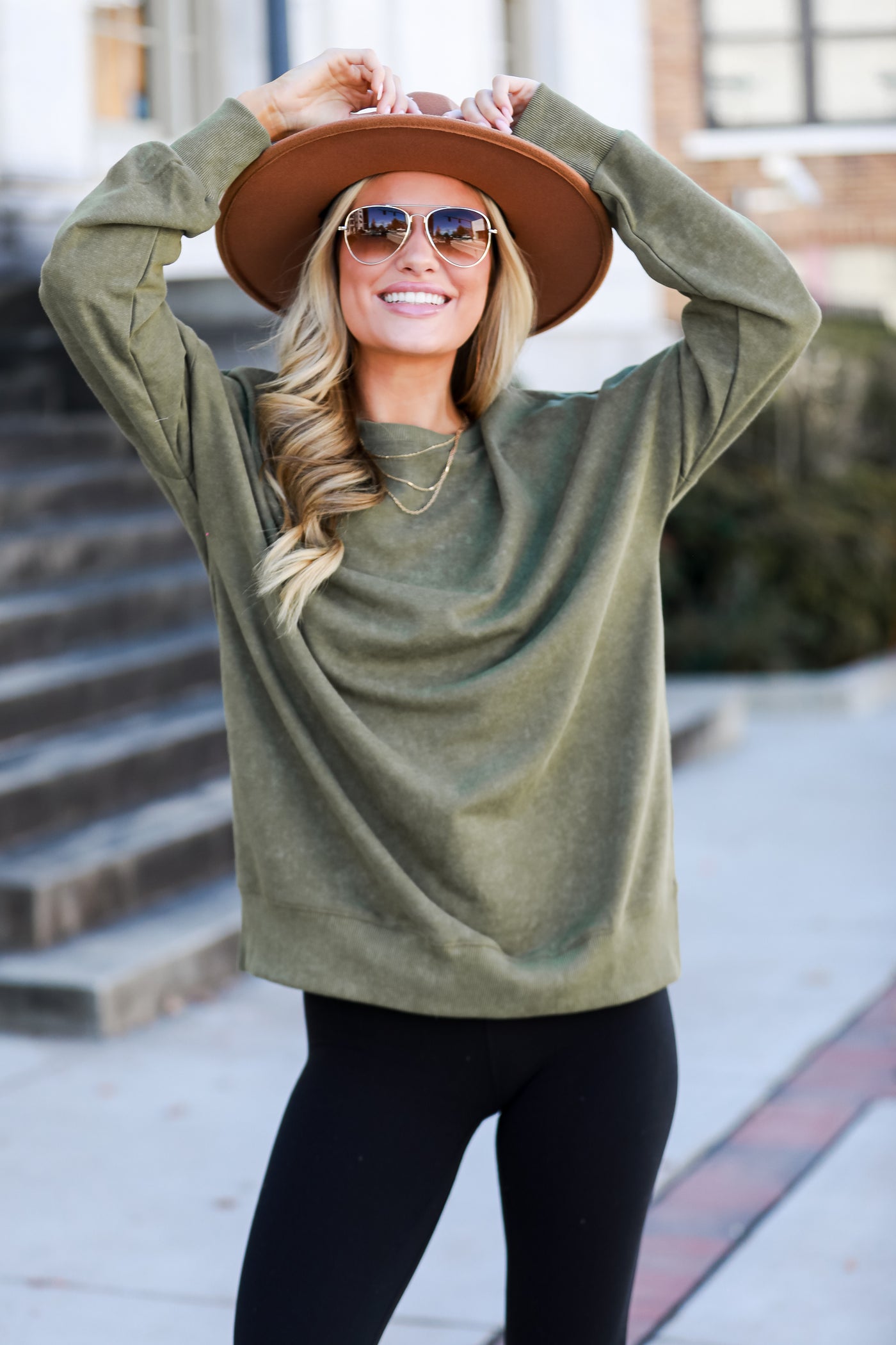 Olive Oversized Pullover