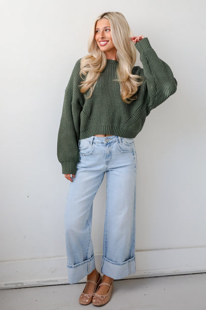 Immaculate Essence Olive Sweater