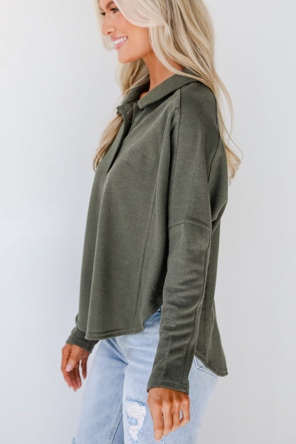 Ella Olive Collared Top