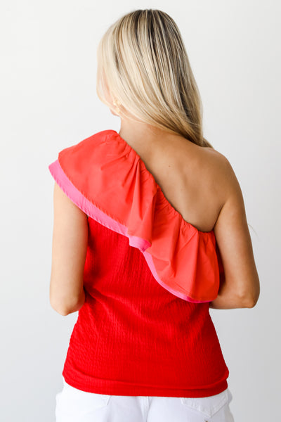 One-Shoulder Blouse back view