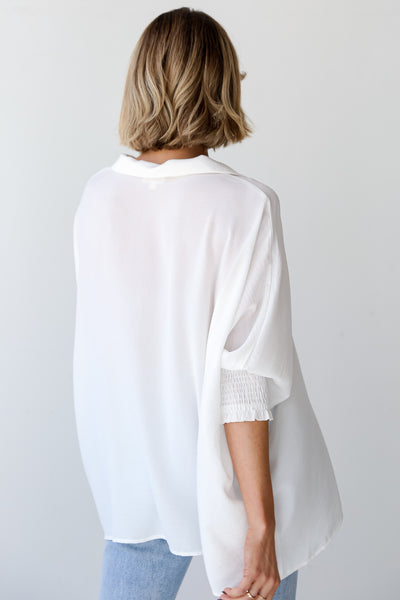 womens white blouses