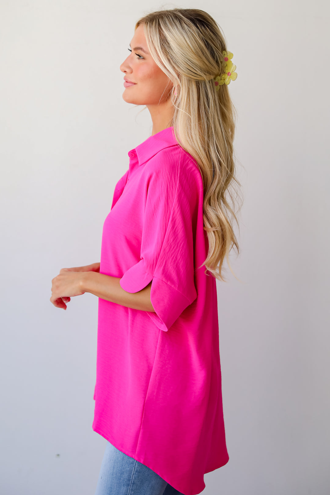pink Oversized Blouse for women