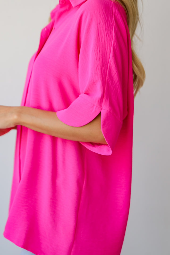 trendy pink Oversized Blouse