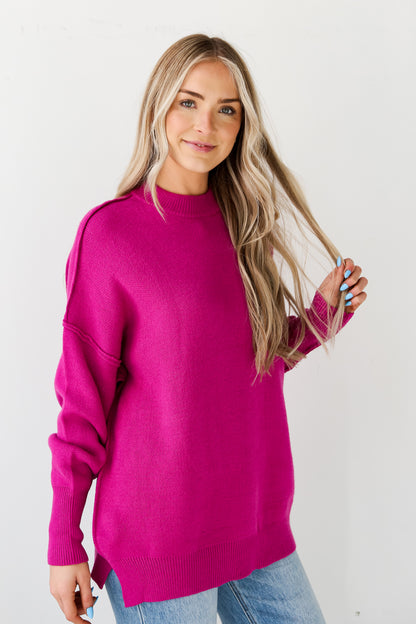 purple Oversized Sweater